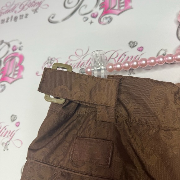 Westbeach snow pants brown paisley shimmer pattern gold hardware ski snowboard - Picture 10 of 17